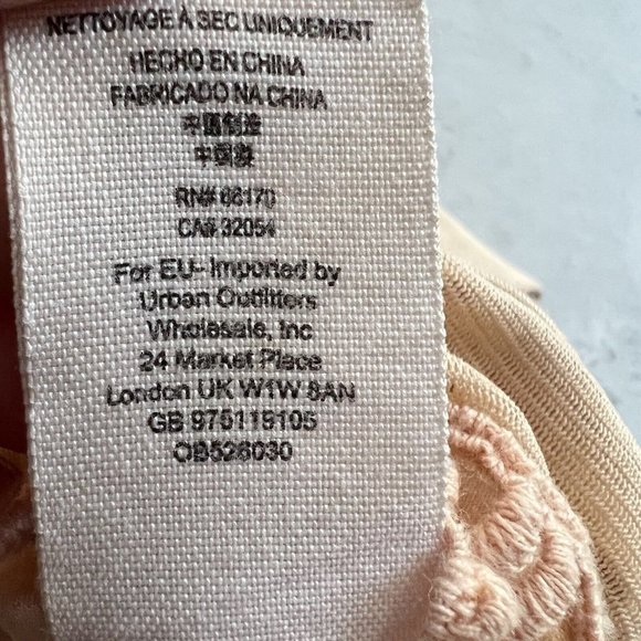 Free People Nude Skyscraper Bodycon Mini Dress Crochet Womens Small S - Picture 7 of 8